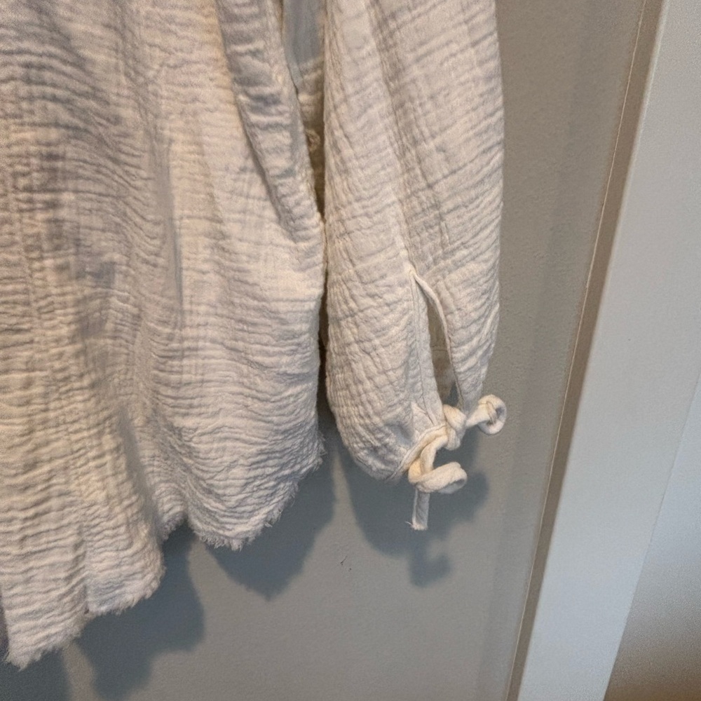 Aerie White Textured Shirt - Picture 4 of 7